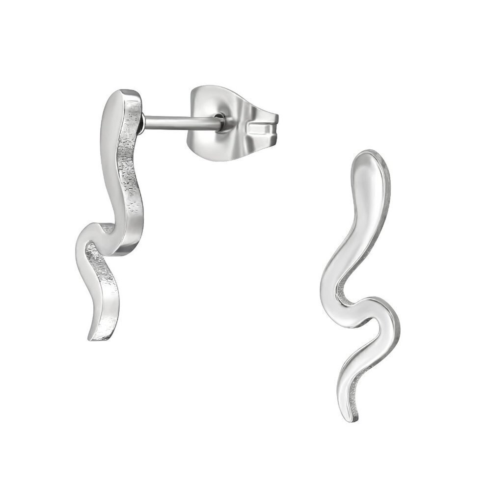 Stainless Steel Snake Stud Earrings